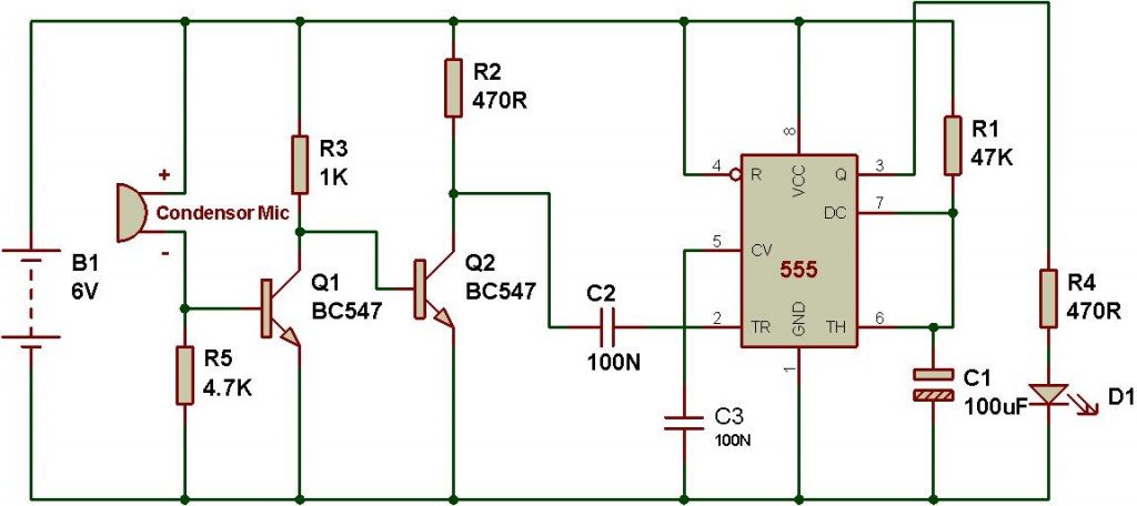 Sound Switch Circuit Diagram Ne555 - The Schematic Of Clap Switch Buy Now Button - Sound Switch Circuit Diagram Ne555