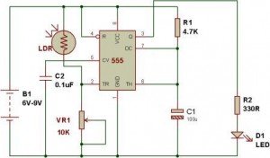 Automatic-light-using-555