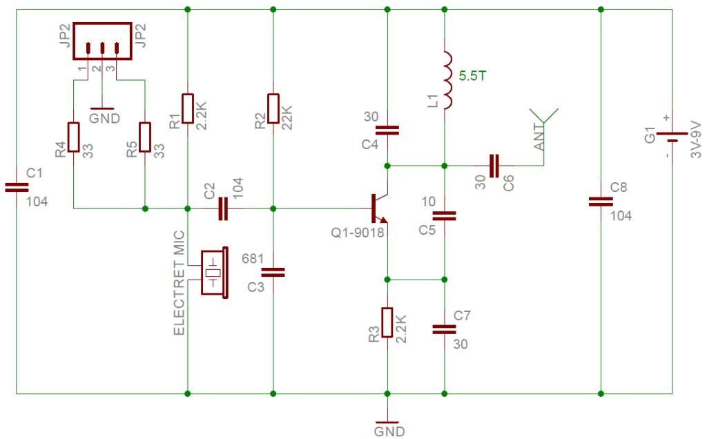 FM transmitter schematic