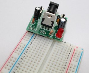 Step 12 Fixing the breadboard power supply on breadboard